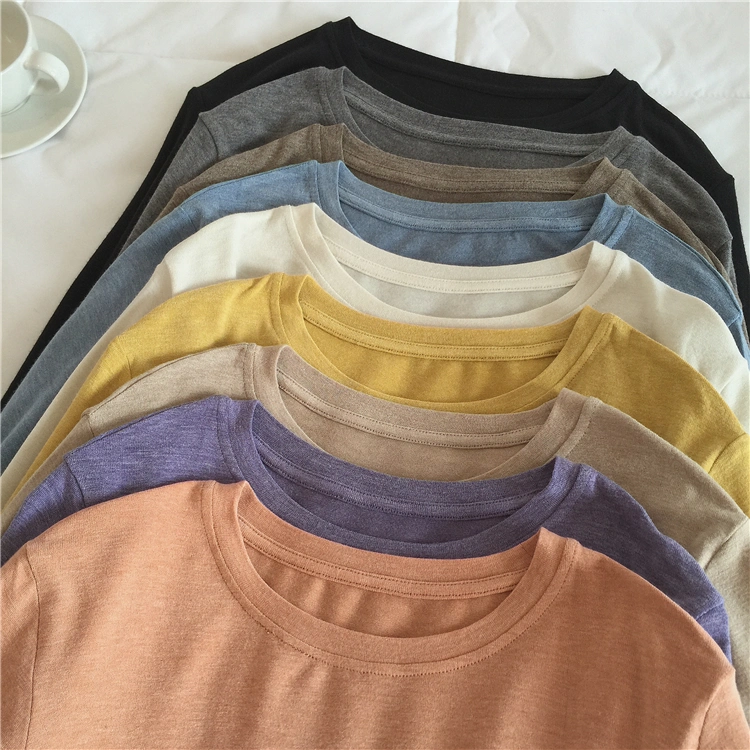 100% Organic Cotton Crewneck Tee Thermal Waffle Long Sleeve T Shirt Sustainable Crewneck Thermal Long Sleeve Tee Shirt Knit Tshirt