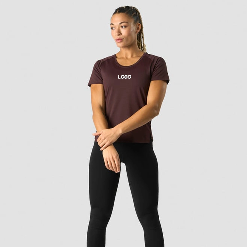 Custom Styled Women Classic Crew Neck Short Sleeve Fitness Apparel Women Sports Tee Gym Running Wear T-Shirts