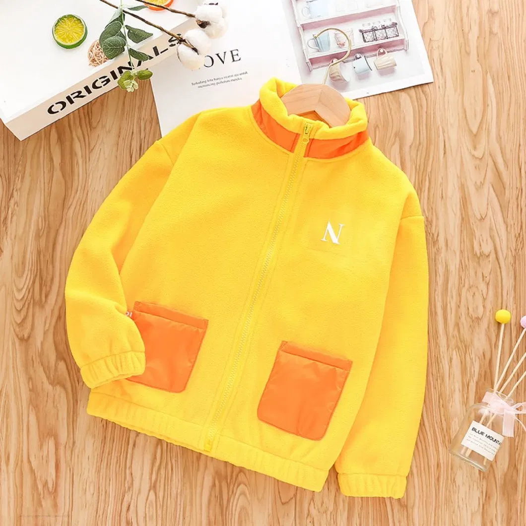 Children&prime;s Yellow Zipper Fleece