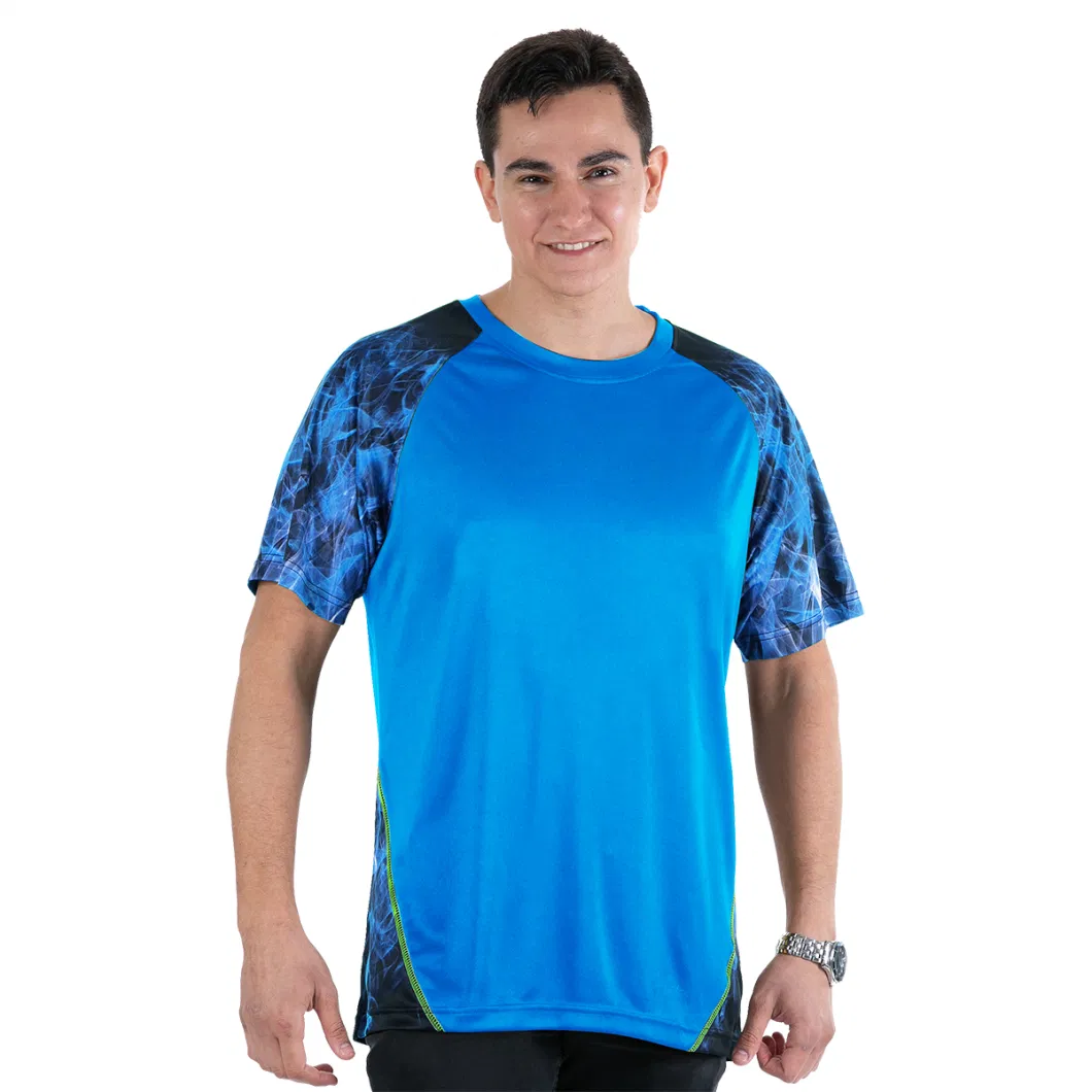 Wholesale Sport Running Printing Round Neck Short Sleeve Adult Sportswear Men&prime; S T-Shirt