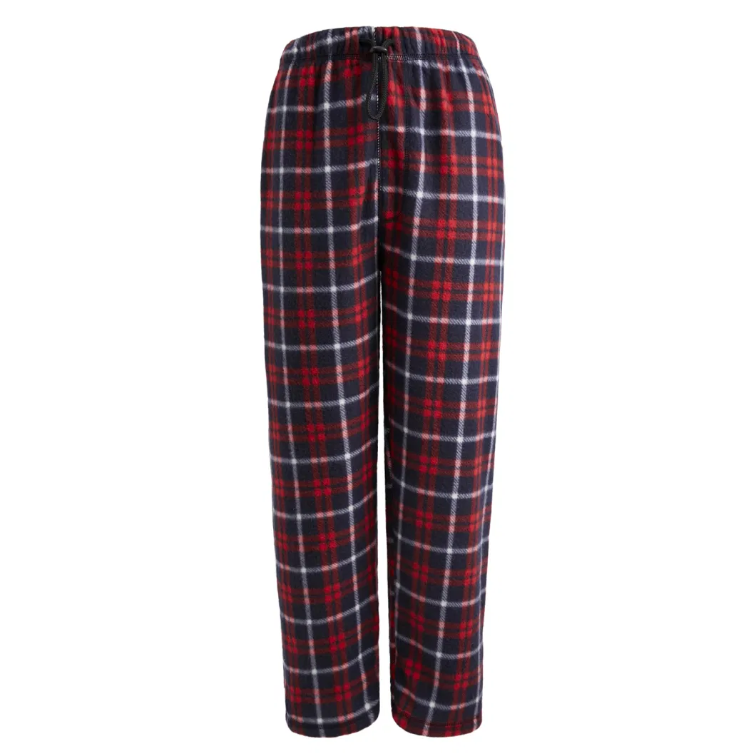 Knitting Plaid Sleepwear Wholesale OEM Custom Pants Mens Pyjama Pants