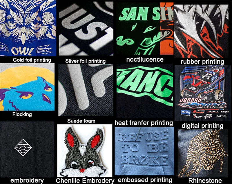 Wholesale Heat Transfer T Shirt Foam Puff Screen Print Tee Custom 3D Logo Puff Print T Shirt