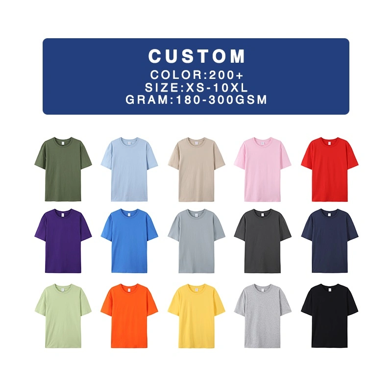 OEM Cotton Custom Heat Rhinestone Transfer Customizable T-Shirt Custom Tshirt Manufactures in Guangzhou