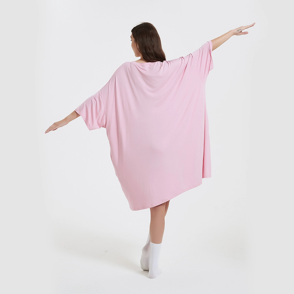 Original Factory Soft Bamboo Pajamas Long Sleeve Night Oversize T-Shirt Comfortable Sleepwear Sleep Dress Sleep Tee