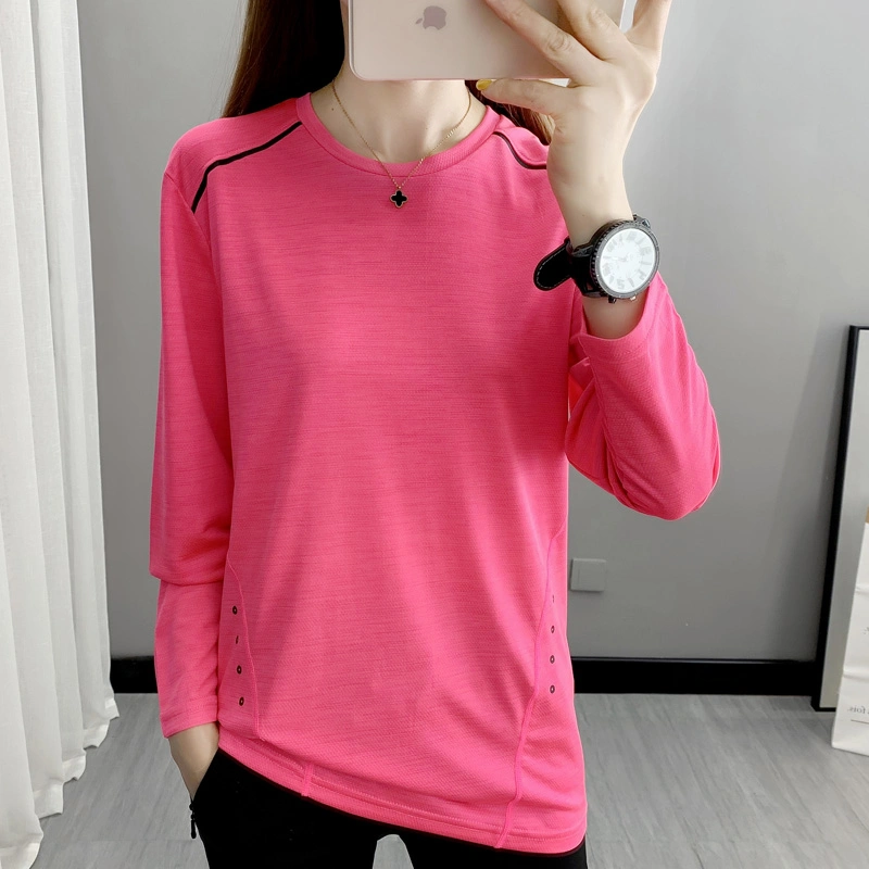 Outdoor Cationic Moisture Absorption Sweat-Wicking Quick-Drying T-Shirt Women&prime;s Long Sleeve