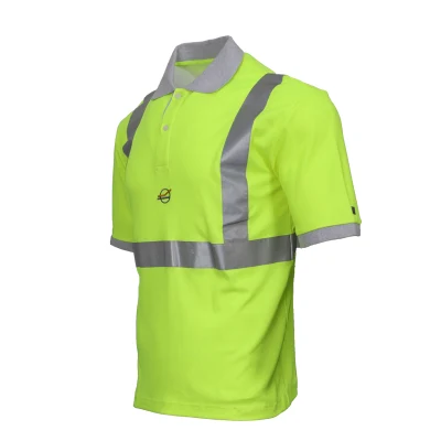 100% Algodón Pique transpirable personalizada Ropa de trabajo reflexivo camisetas polo Hi-Vis