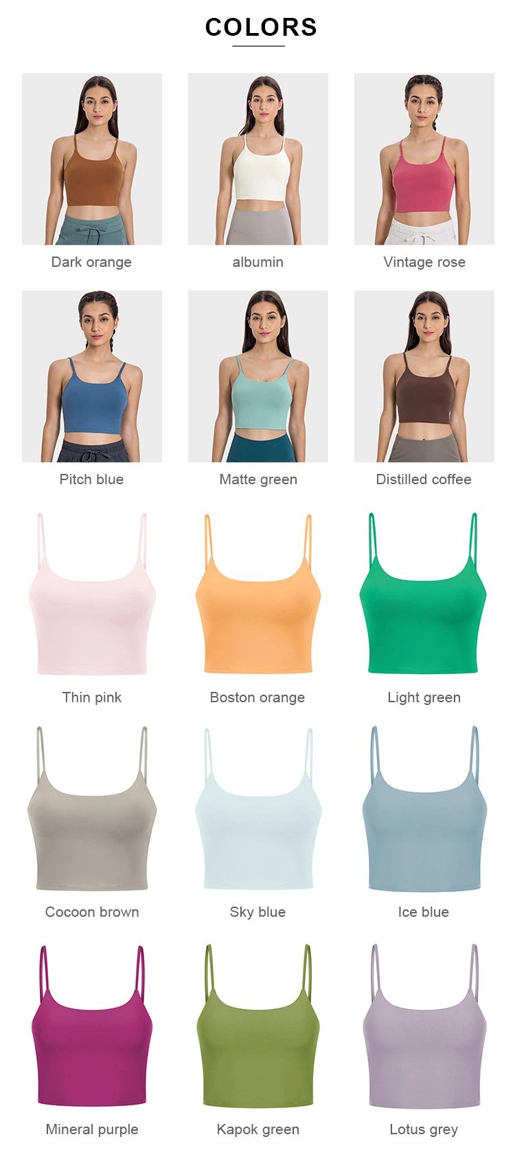 New Yoga Workout Stretch Underwear Vest High-Intensity Sports Slim Strap Fitness Vest for Women Gym Running