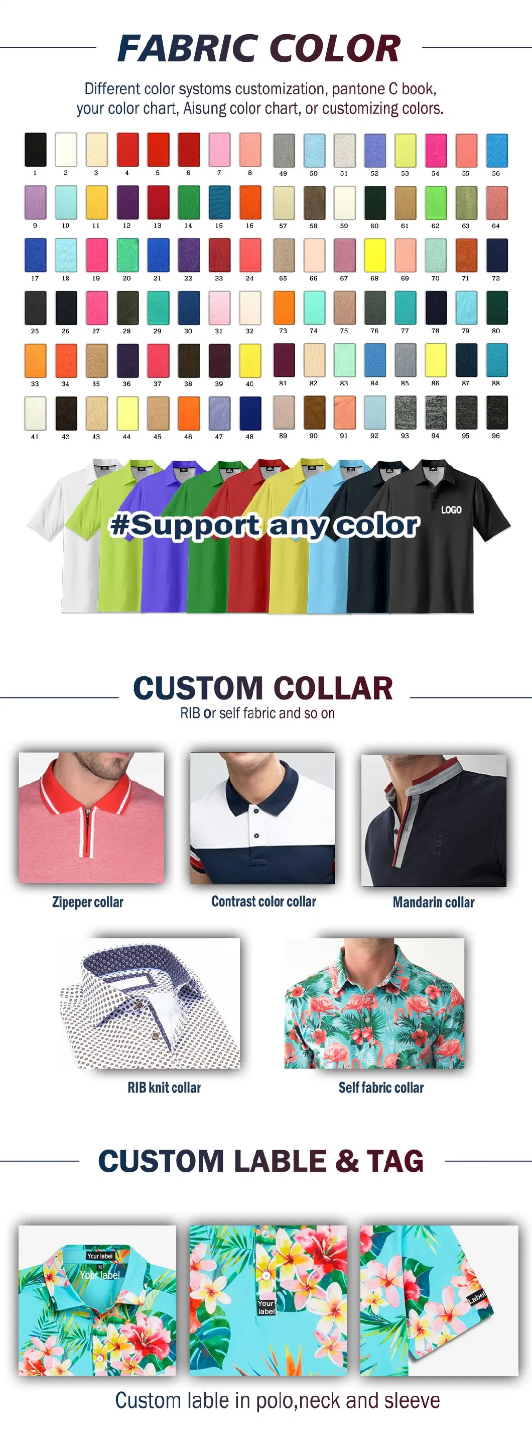 OEM New Design Sublimation Custom Golf Polo Shirts with Embroidery Logo Polyester Spandex High Quality Golf Shirt