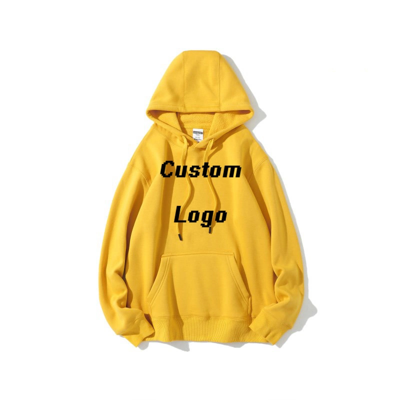 Fashion Plain Thick Pullover Hoodies Custom Logo Printed Embroidered Men Hoodies