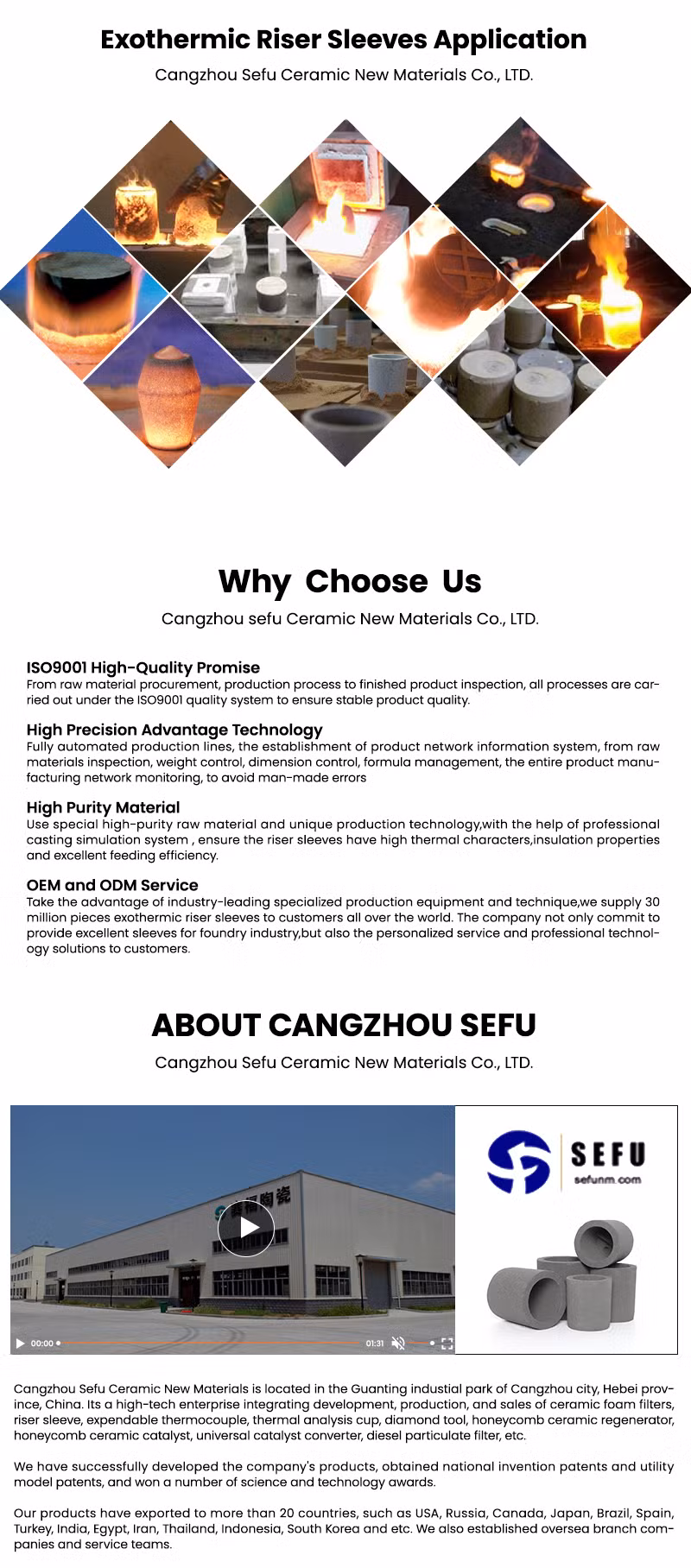 Enhance Casting Quality with Premium Refractory Exothermic Feeder Sleeves
