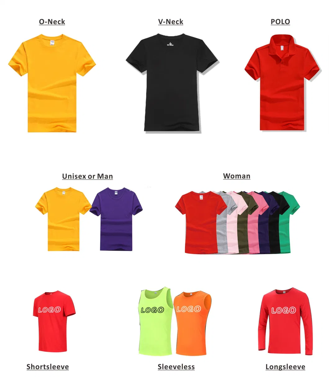 Custom Free Design Quick Dry Round Neck Polo Shirt T Shirt Printing Cloth