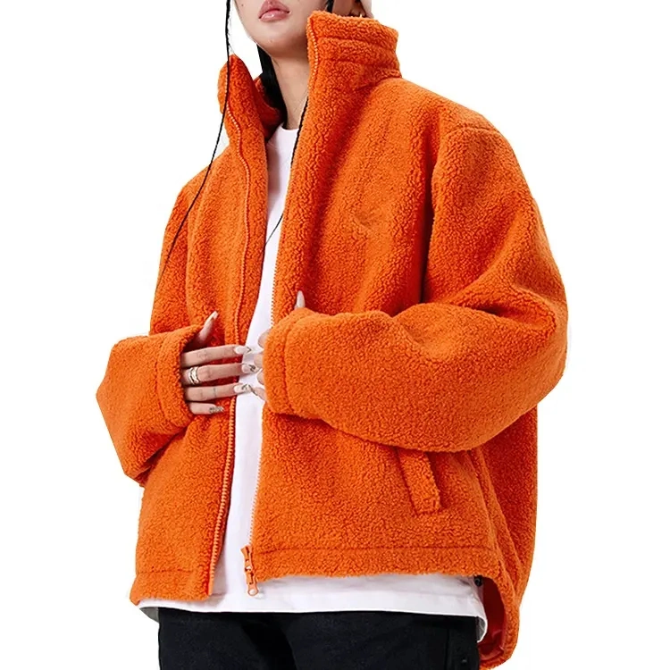 2024 Winter New Style Outdoor Wear Fleece Coat Sherpa Jacket Full Zipper up Sherpa Fleece Jacket Men