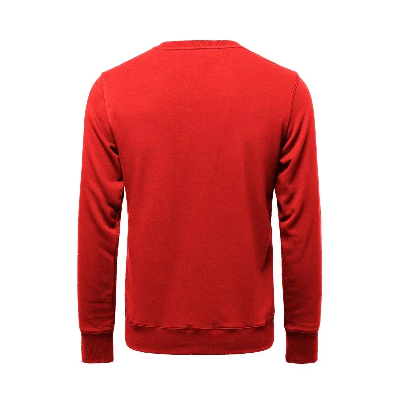 2077#Polyester Cotton Wool Loop Long Sleeve Round Collar Sweater