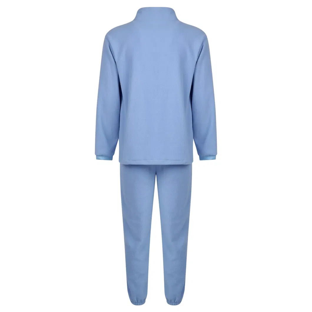 Wholesale Custom Winter Fleece Sweatsuits Quarter Zipper Sweater Set