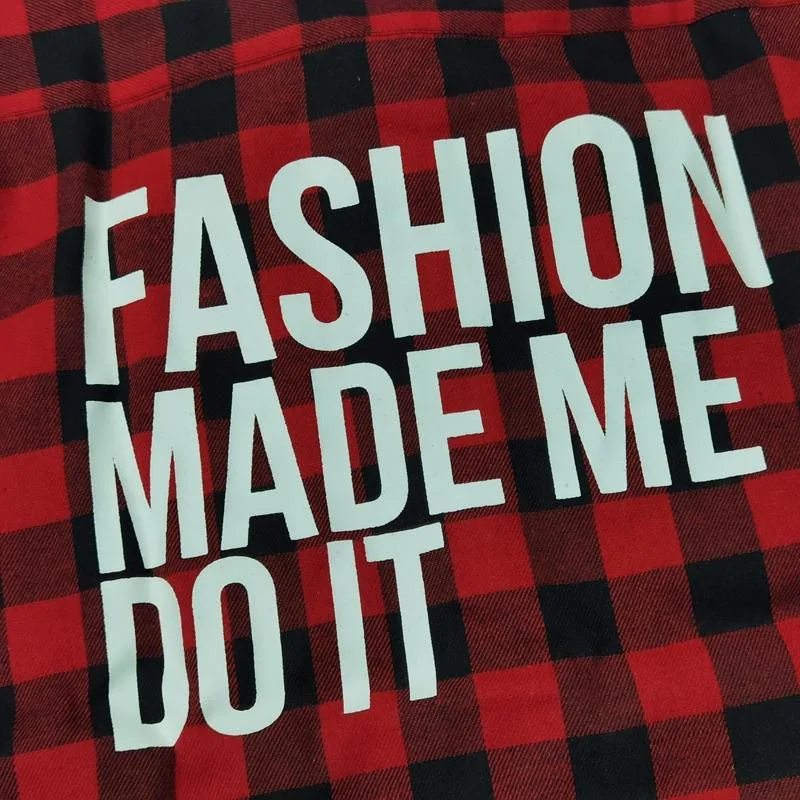 Custom Popular Long Sleeve 100% Cotton Plus Size Red and Black Flannel Plaid Shirts for Men