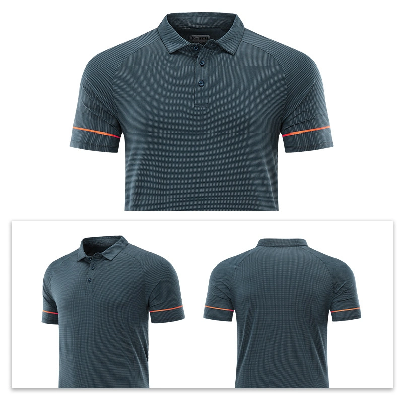 2022 New in-Stock Men&prime; S Polo Shirts Golf Custom Embroidered Pique Polyester Solid Color Polo T Shirt Own Factory Design