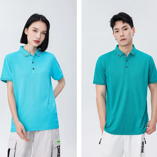 Factory Stylish Custom Logo Nylon Spandex Embroidery Unisex Polo Shirt