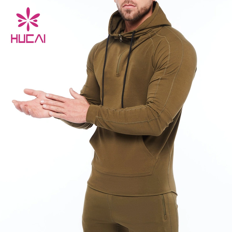 Mens High Quality Drawstring Slim Fit Zippered Sweatshirt