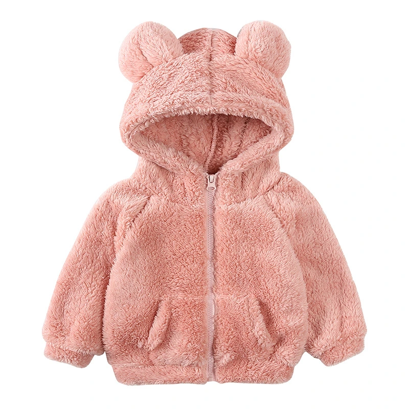 Toddler Little Girls Fleece Zipper Hooded Jacket Kids Winter Fall Warm Zip up Hoodies Thick Coat Flannel Sherpa Pullover Tops