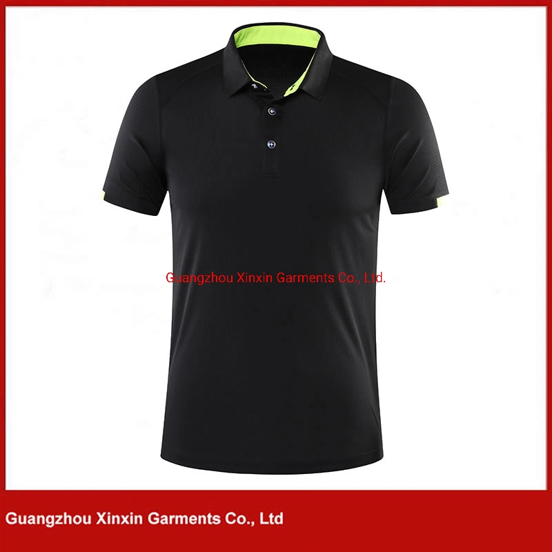 Customized Pure Cotton Pique Quickly Dry Fit Men Recycled Plain Golf Short Sleeves Polo Shirt (P494)