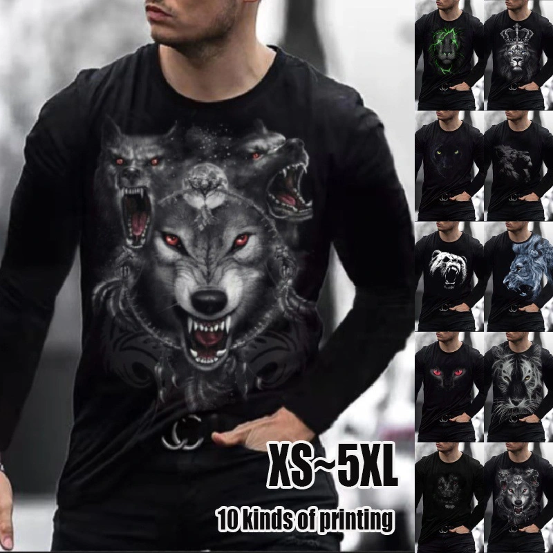 Wholesale All Over Print Plain Cheap Polyester Promotional Long Sleeves Quality Men Fashion Stock Shirt Printed Tshirt Printing T-Shirt Tee Shirts T Shirt