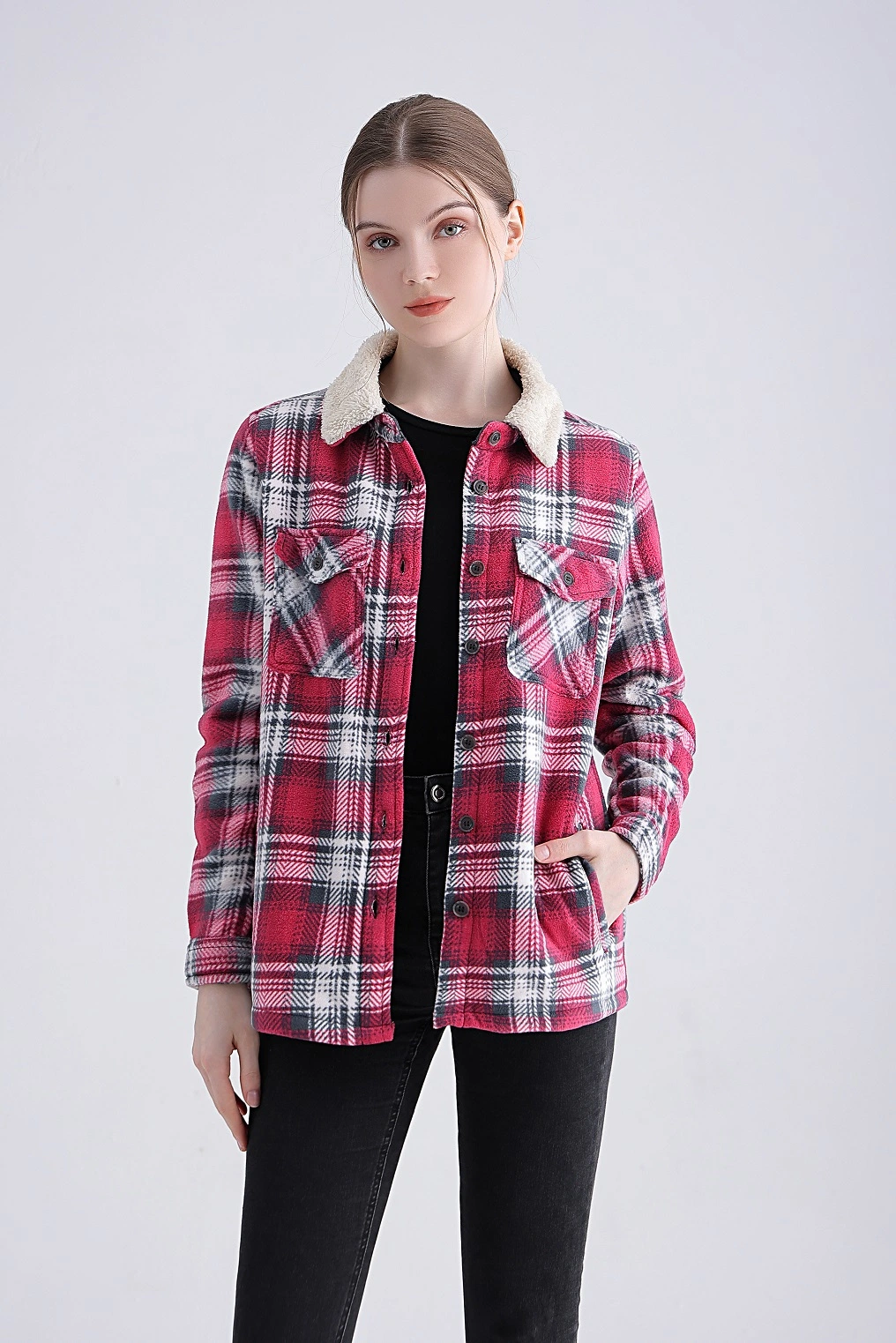 Women&prime; S Winter Cloth Shirt Customize Fashion Warm Top