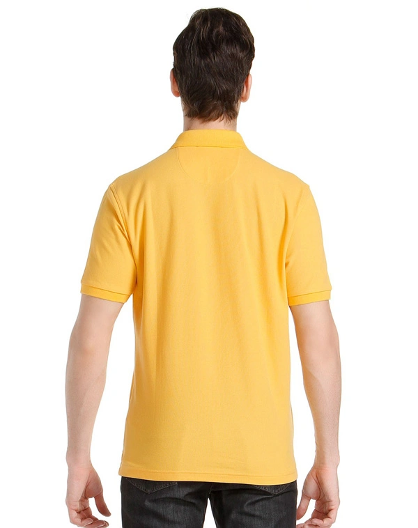 Design Adult Cotton Pique Yellow Polo Shirt