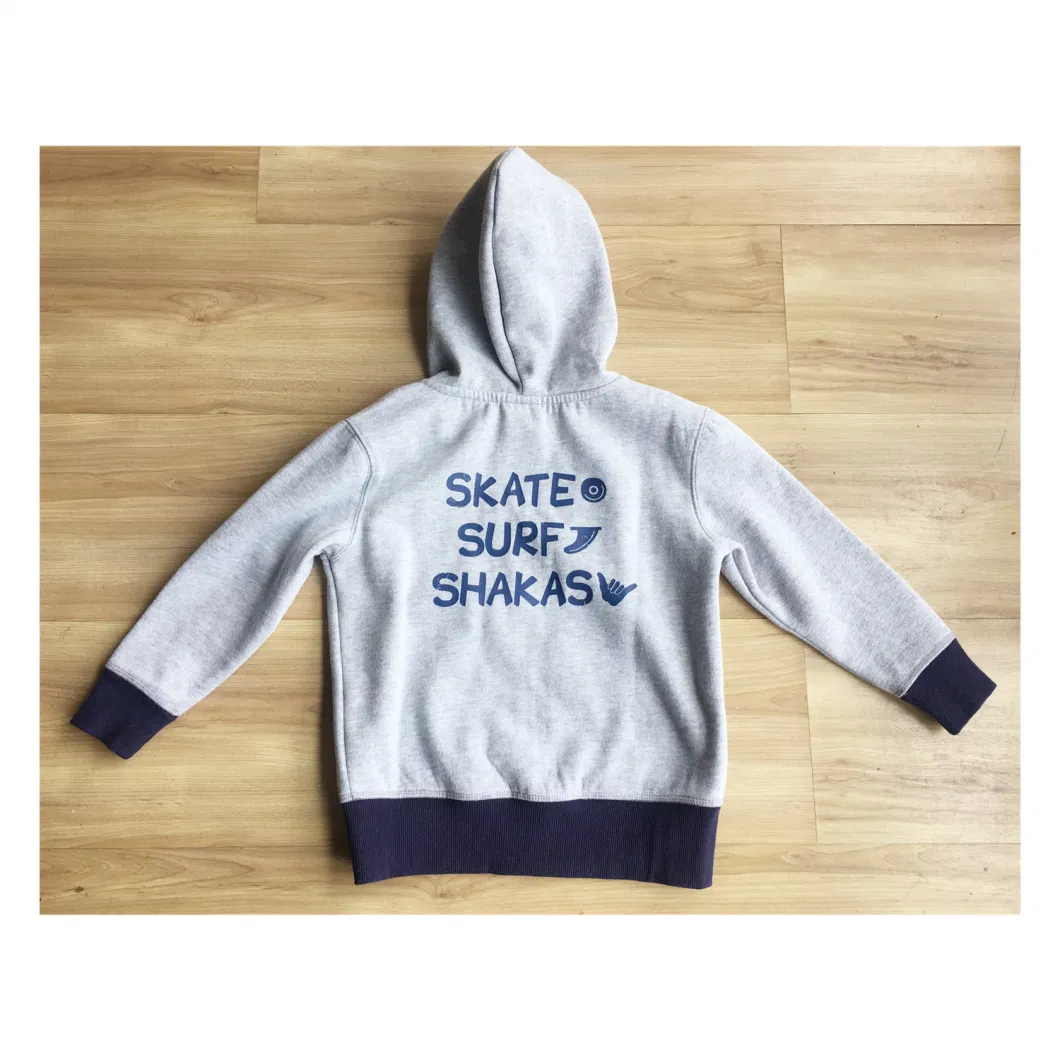 Children&prime;s Heather Grey Knit Fleece Hoodie