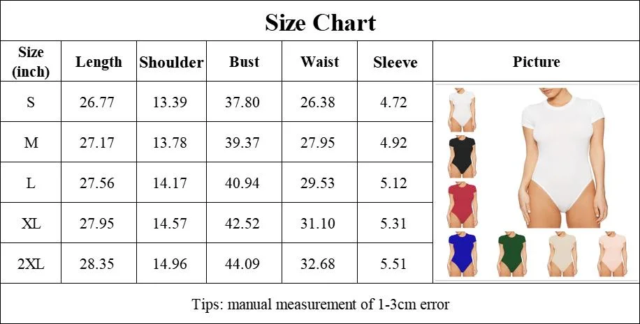 2023 Summer Round Neck White Slim Fit Bodysuit Ladies Jumpsuit Bodysuit Top