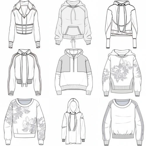 Women&prime;s Clothing Fall 2023 Custom Logo Women Fashion Clothes Zip up Short Jacket Coat Long Sleeve Crop Top Women Hoodie