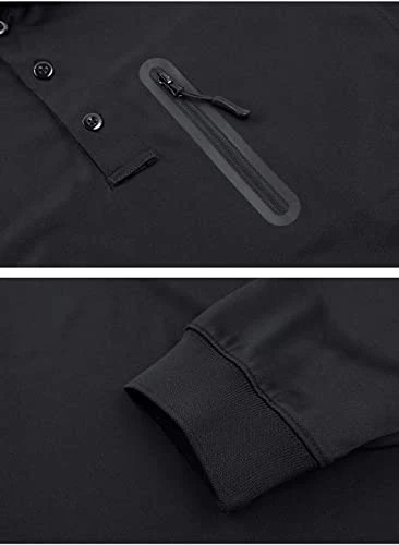 Men&prime;s Long Sleeve Black Shirt Outdoor Activity Tactical Military Style T-Shirt Combat Polo Shirt