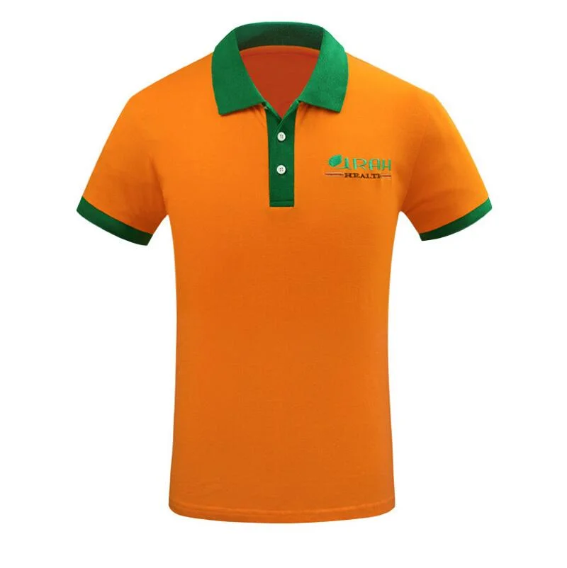 Custom Printed Embrodiery Green Short Sleeve Men&prime;s Cotton Polyester Polo Shirt