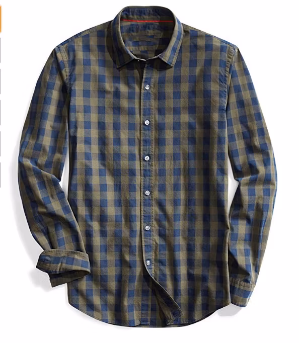 Custom Soft Cotton Company Staff Wear Long Sleeve Plaid Shirt for Men
