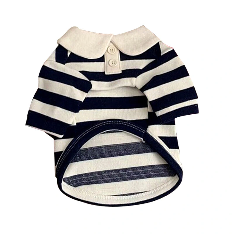 Spring Striped Polo Shirt Thin Teddy Bear