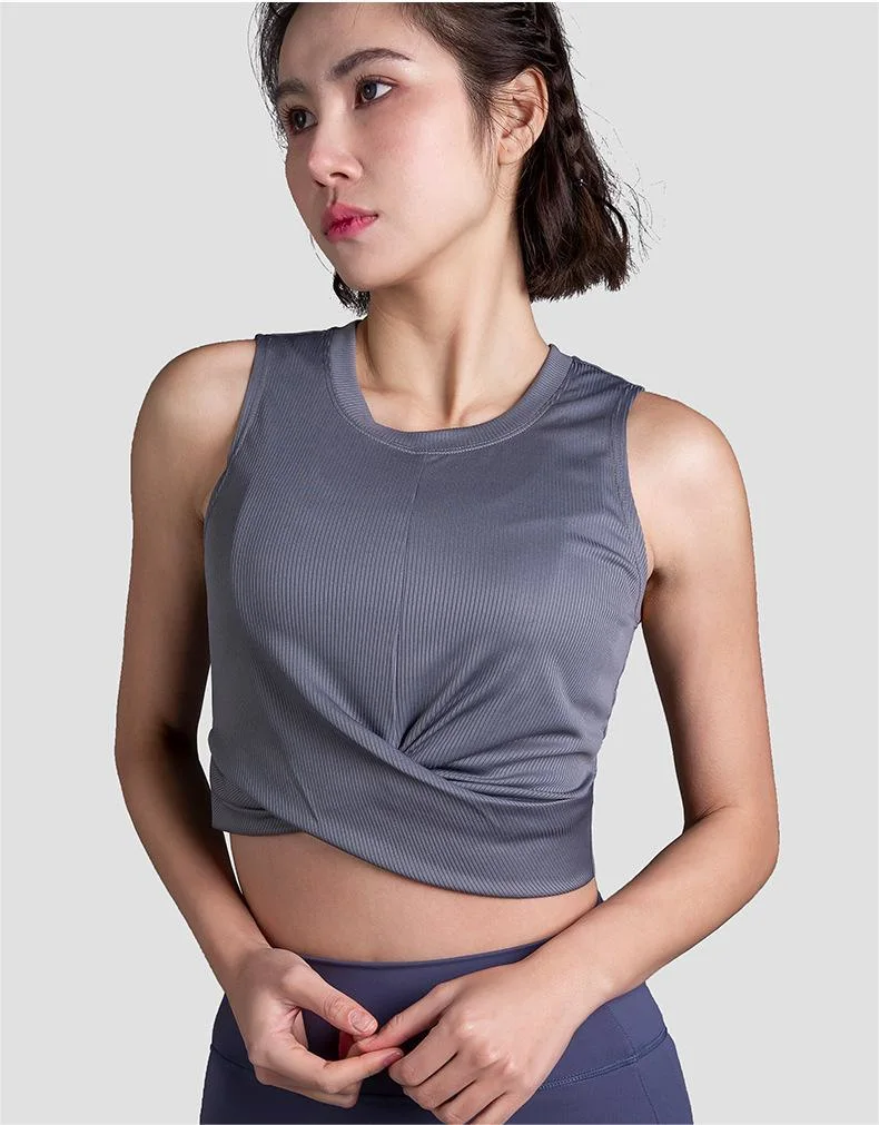 Female Professional Fitness Breathable Sleeveless Sports Yoga Vest