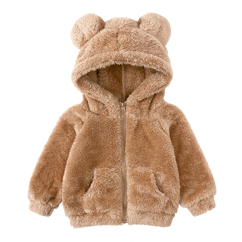 Toddler Little Girls Fleece Zipper Hooded Jacket Kids Winter Fall Warm Zip up Hoodies Thick Coat Flannel Sherpa Pullover Tops