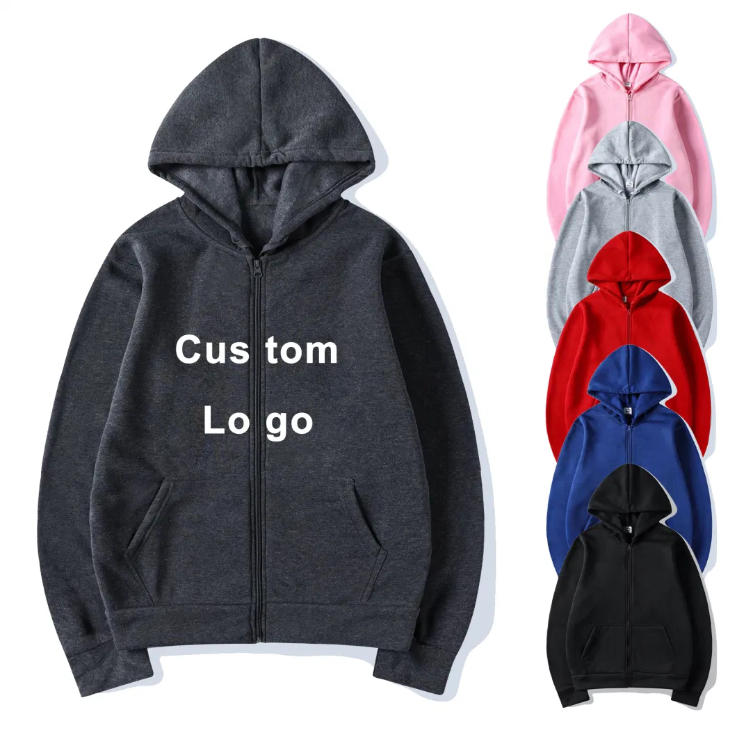 Wholesale Zip up Hoodie Men Custom Logo Sublimation Plain Pullover Hoodie Blank Plus Size Zipper Men&prime;s Hoodies &amp; Sweatshirts Manufacturers