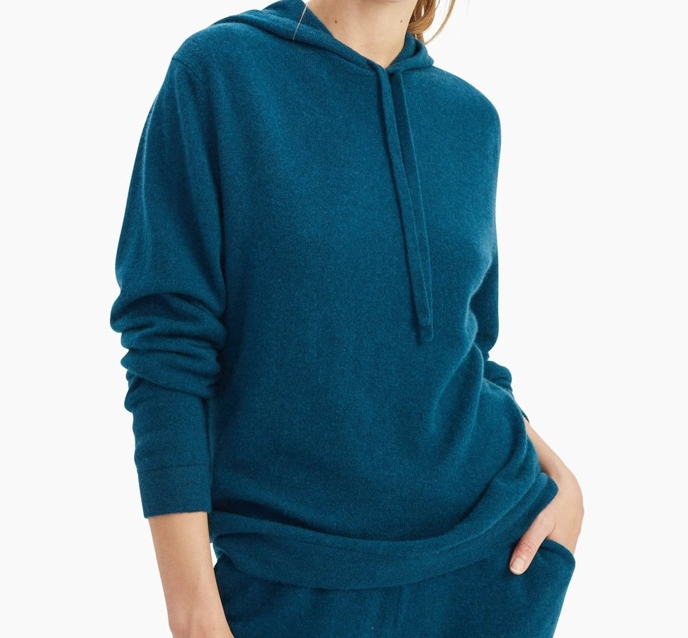Women&prime; S Original Premium Cashmere Adjusting Drawstring Hoodie Sweater Sweatshirts