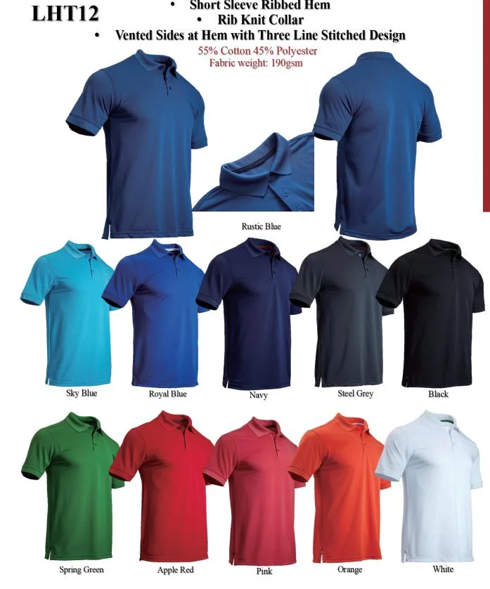 Men&prime; S OEM/ODM Solid Pique Sport Polo Shirt Short Sleeve Simple Fashion Style