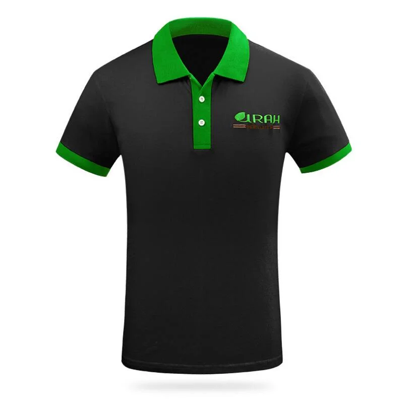 Custom Printed Embrodiery Green Short Sleeve Men&prime;s Cotton Polyester Polo Shirt