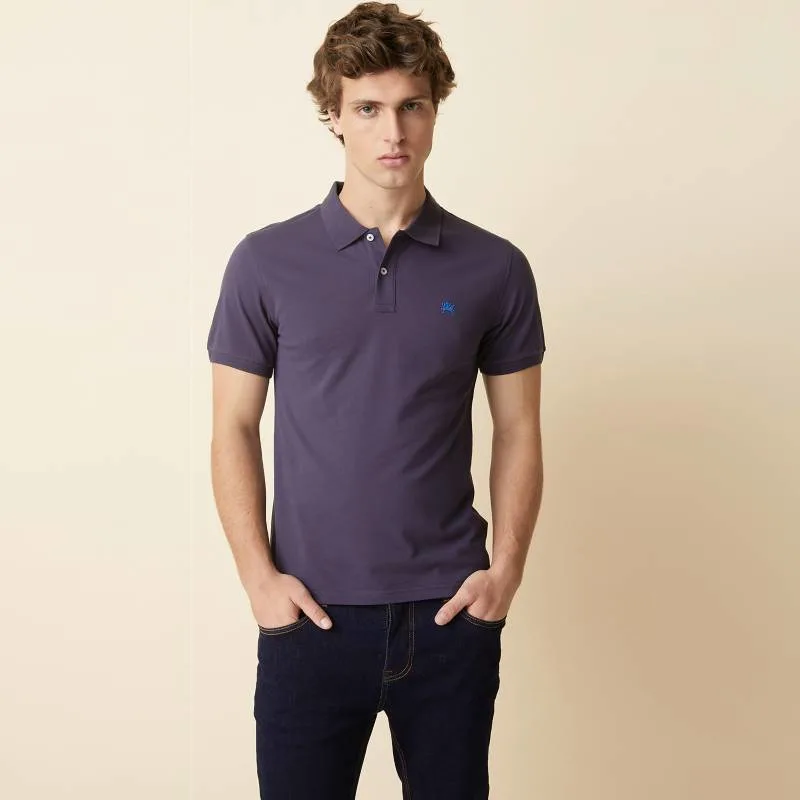 Mens Classic Casual Embroidery Cotton Pique Polo Shirts