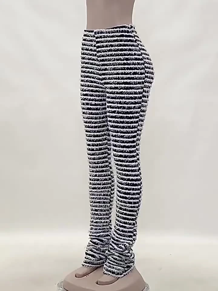 Women&prime;s Striped Cardigan, Casual Luxury Loose Pants, Autumn 2022