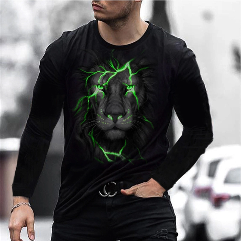 Wholesale All Over Print Plain Cheap Polyester Promotional Long Sleeves Quality Men Fashion Stock Shirt Printed Tshirt Printing T-Shirt Tee Shirts T Shirt