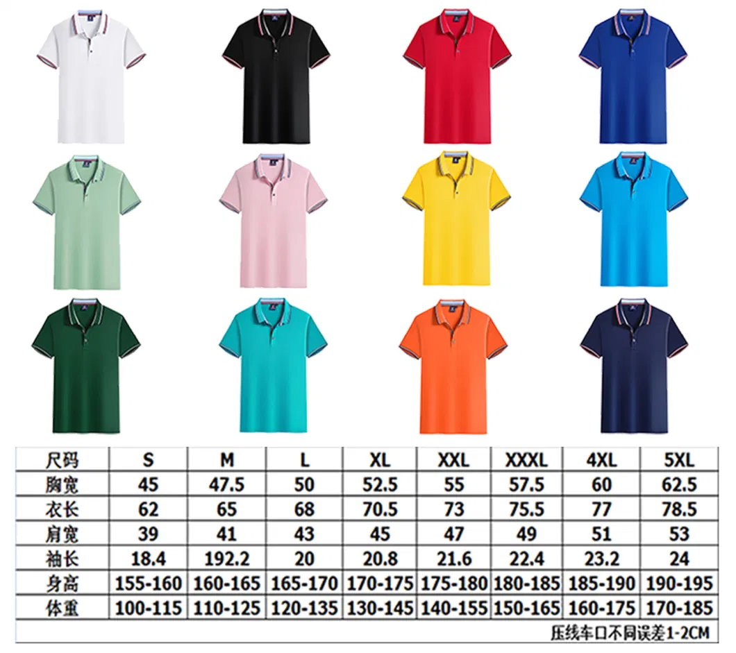 Wholesale Factory Fashion Style Custom Logo Cotton High Quality Embroidery Unisex Polo Shirt