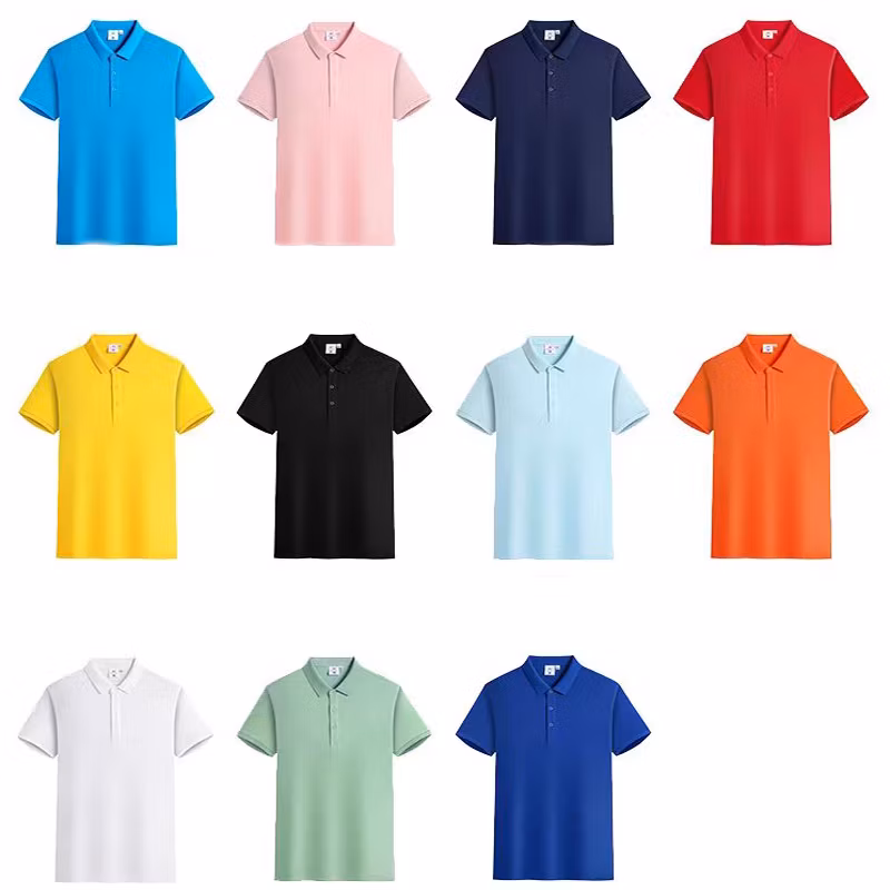 High Quality 100% Organic Cotton Custom Logo Solid Color Men&prime;s Polo Shirts