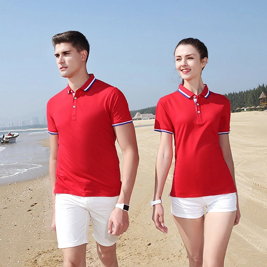 Factory Custom Summer T-Sleeve Embroidery Printing Logo Commercial Advertising Culture Polo Shirt