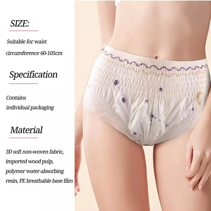 Heavy Flow Sleeping Feminine Disposable Period Underwear Overnight Sanitary Pad Pants