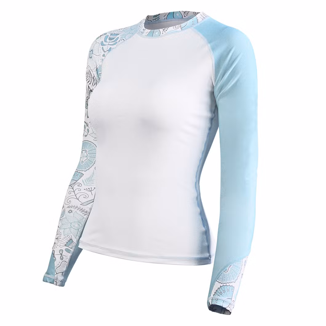 High Quality Ladies Sublimation Printed Upf 50+ Sun Protection Quick Dry Long Sleeve Athletic Fishing Shirt
