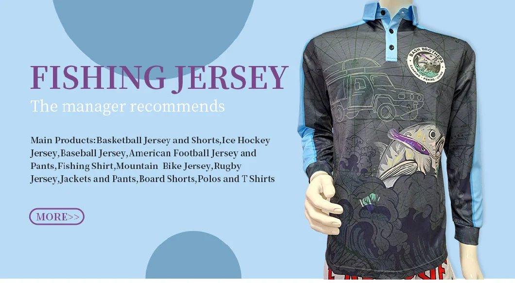 Custom Sublimated Polo Neck Fishing Shirt with Rib-Knit Cuffs