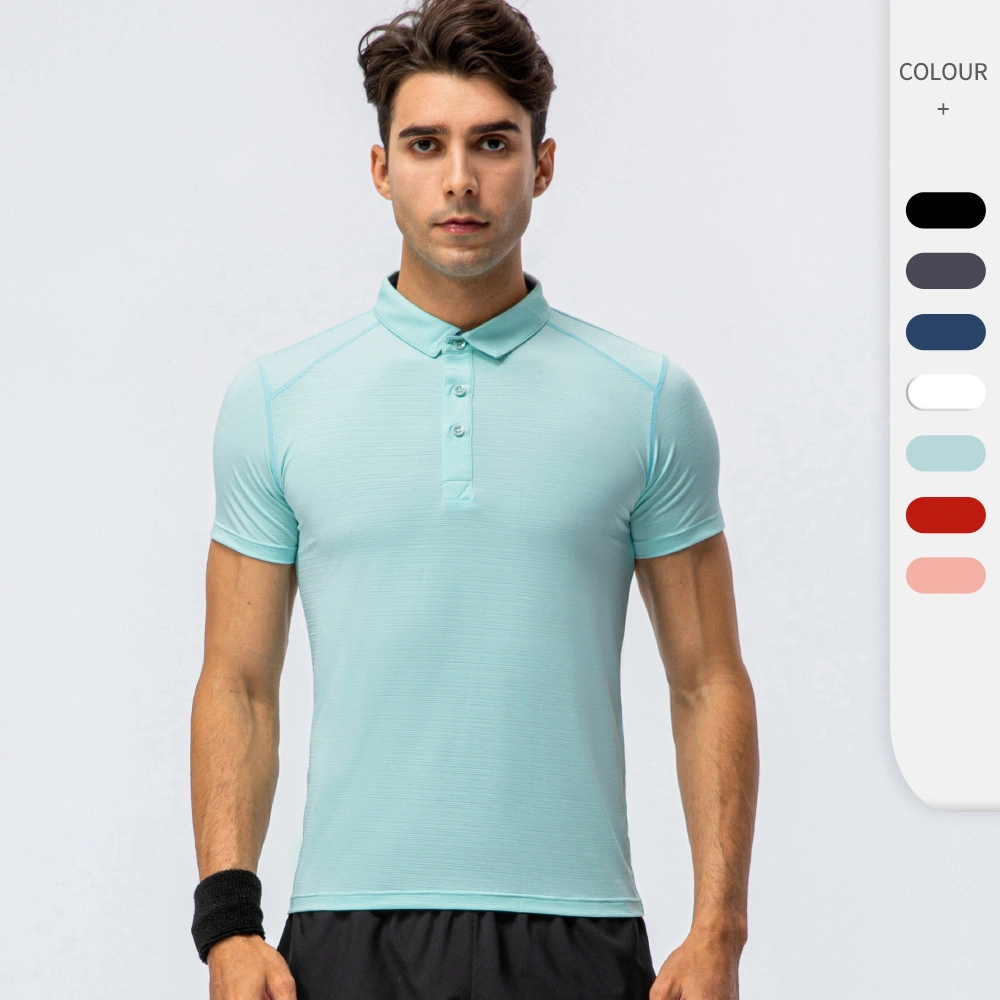 Breathable Casual Men&prime;s Gym Sports Polo Shirt Exercise Workout Fitness Golf T-Shirt